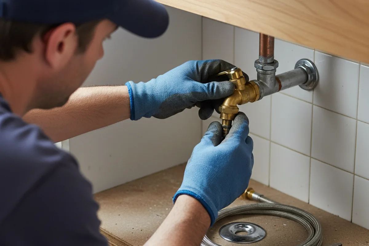 Shutoff valve and fitting work during Faucet and Fixture Repair in Armagh